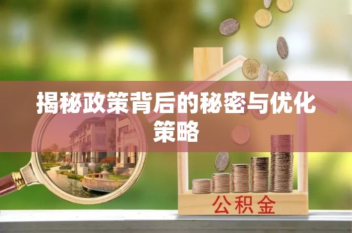 静海揭秘政策背后的秘密与优化策略