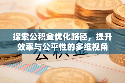 静海探索公积金优化路径，提升效率与公平性的多维视角